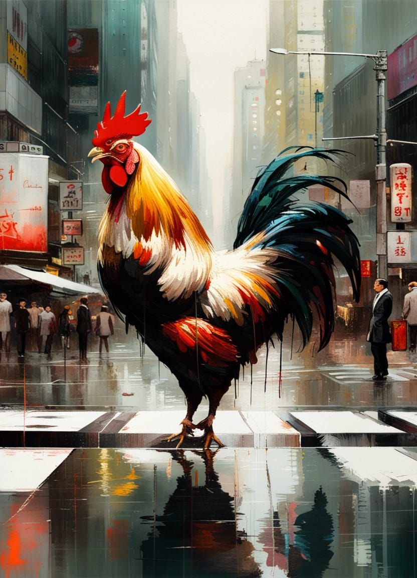 Giant Rooster with 4 eyes