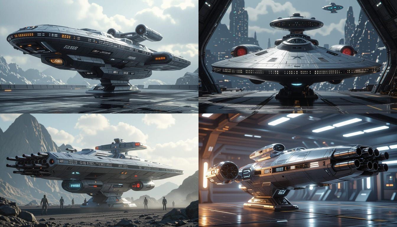 Epic Star Trek Cruiser with 100 Cannons