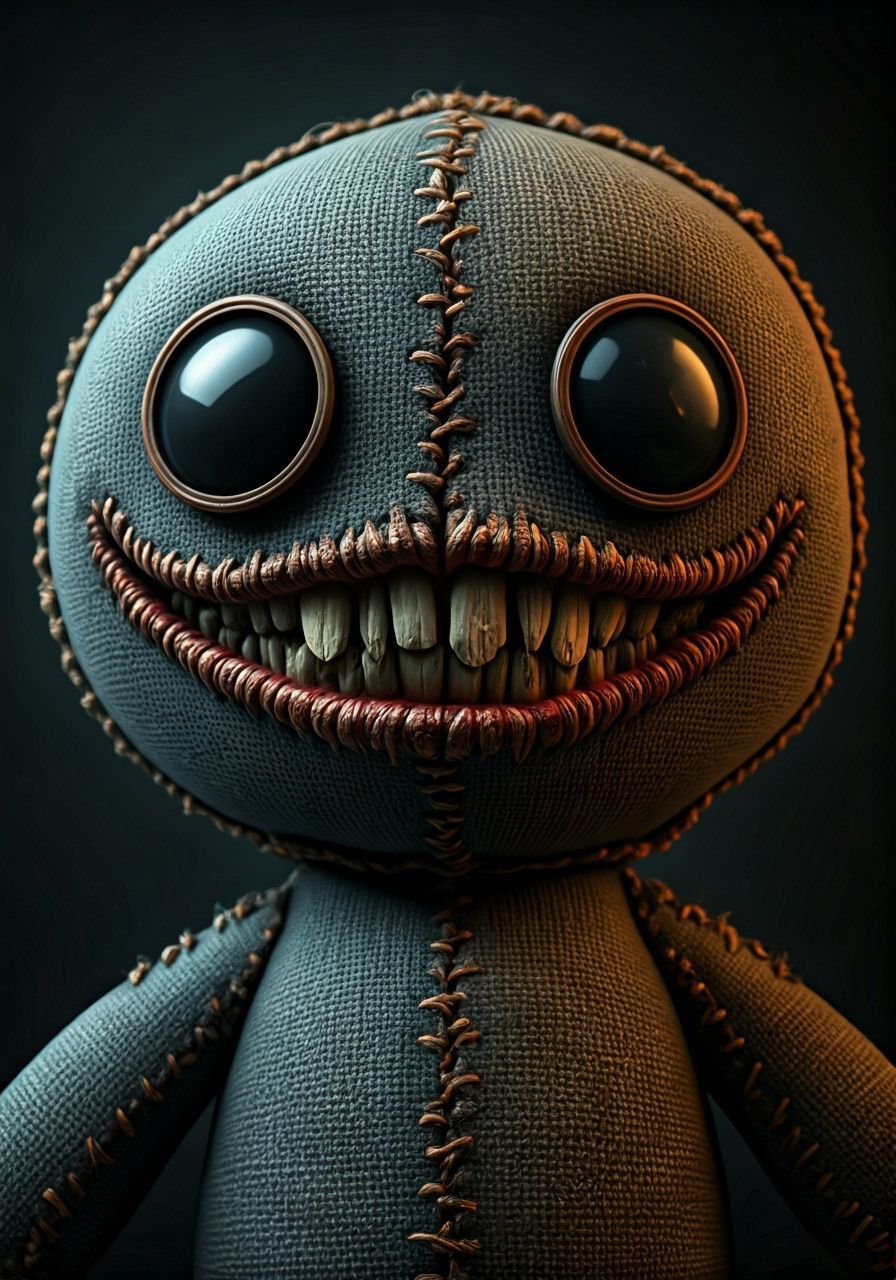 Macro Photograph of a Gritty Voodoo Doll