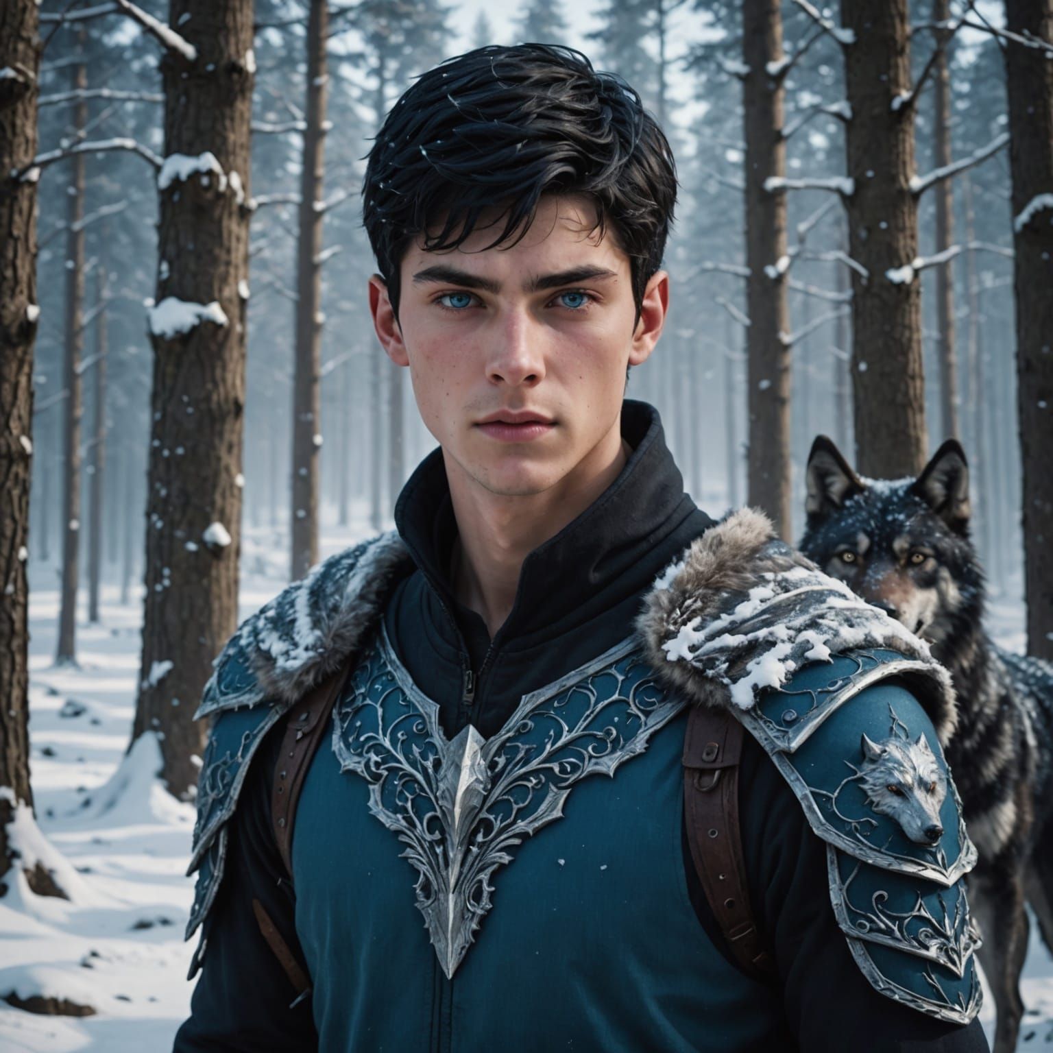 Fantastical Forest Encounter in Detailed Matte Painting