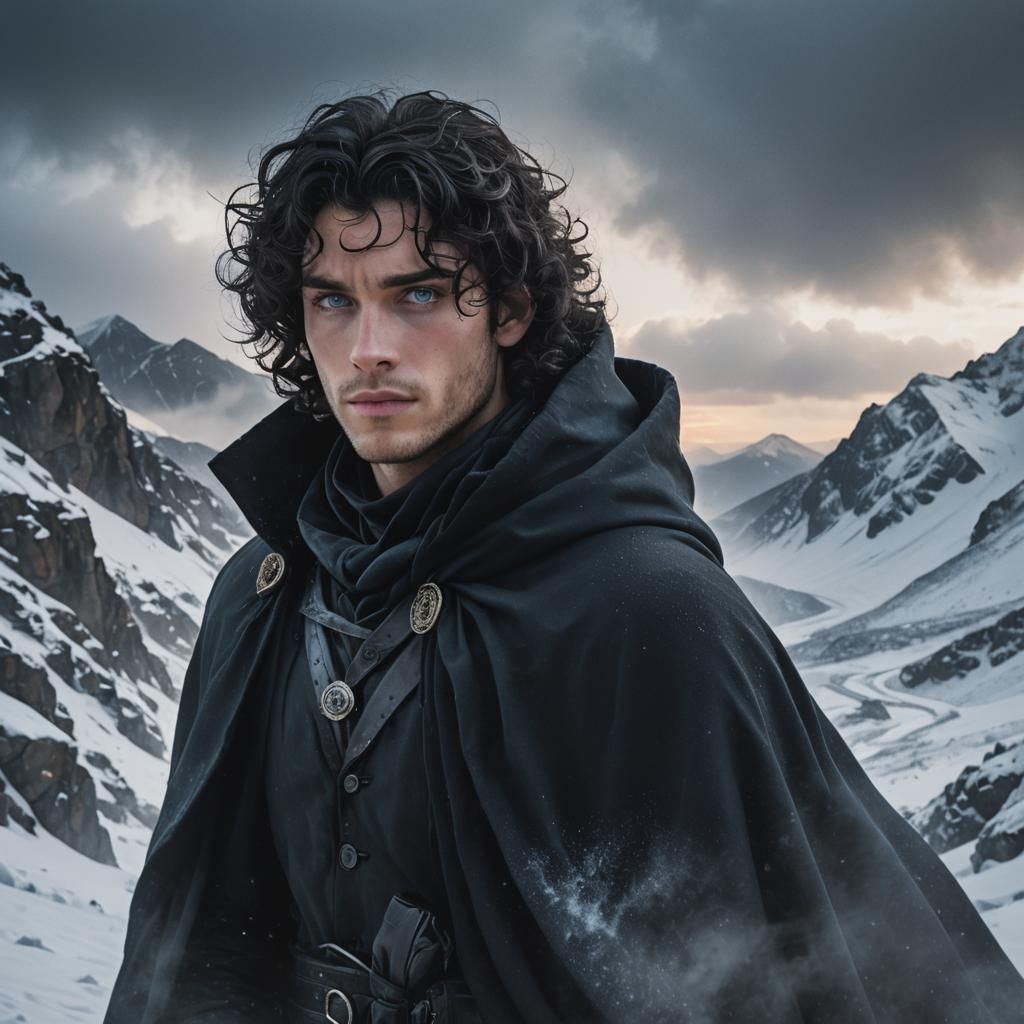 Snowy Mountain Portrait in Fantasy Realism