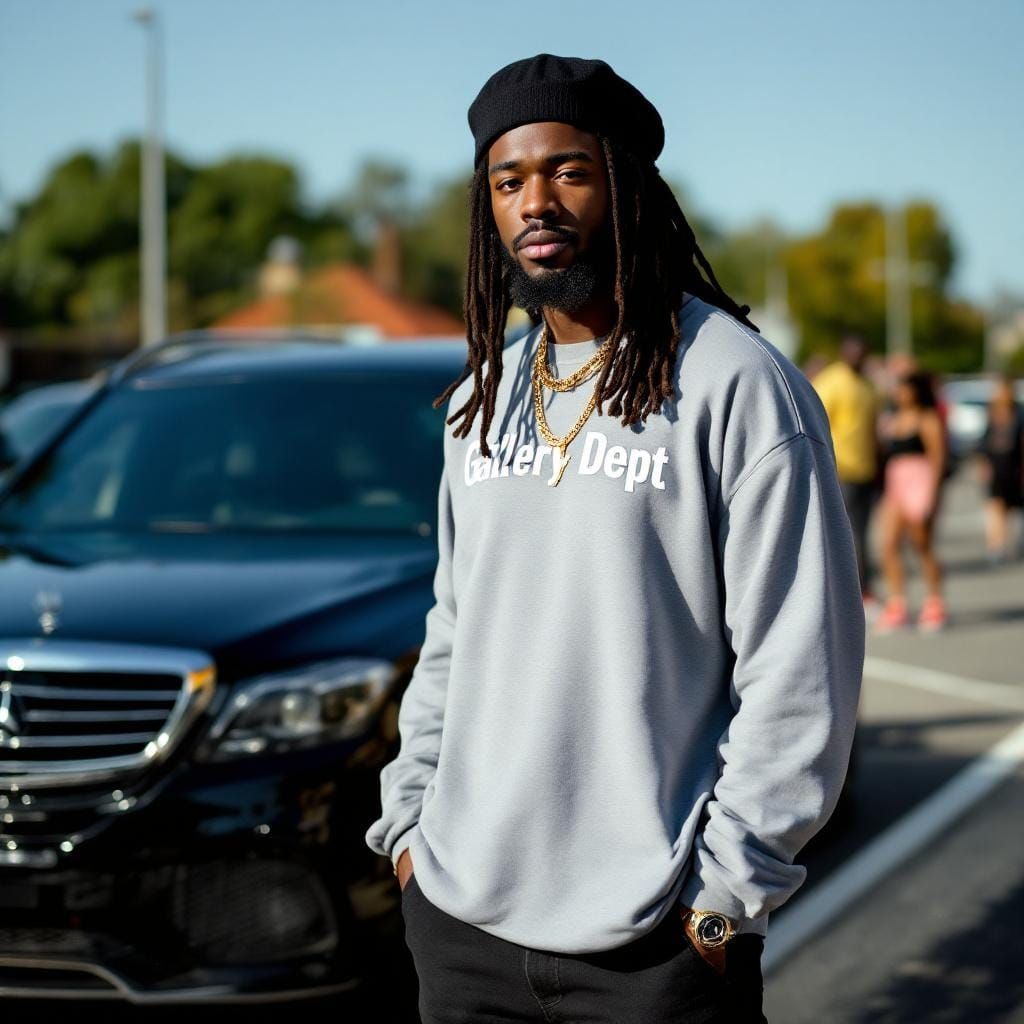 Zimbabwean Man in Parking Lot, Cinematic Film Still