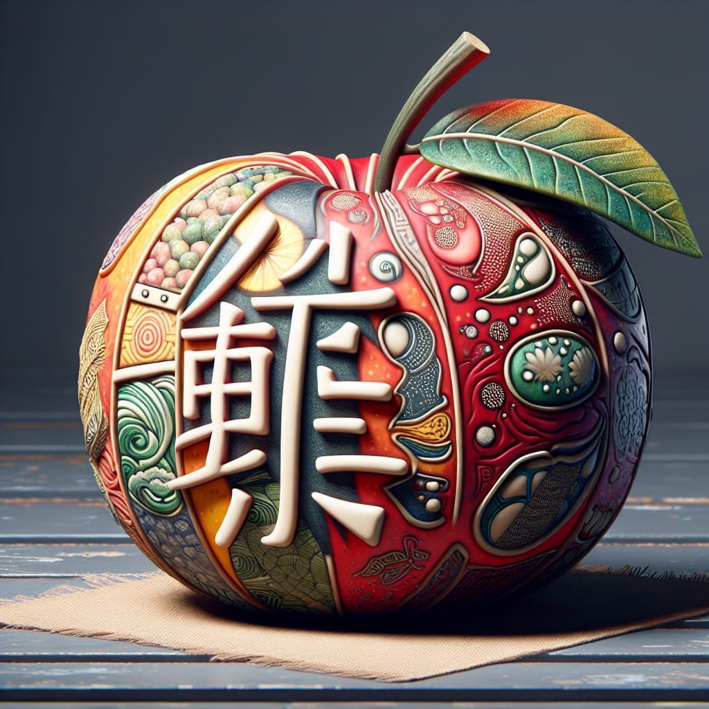 Chinese Language as a Vibrant, Symbolic Fruit