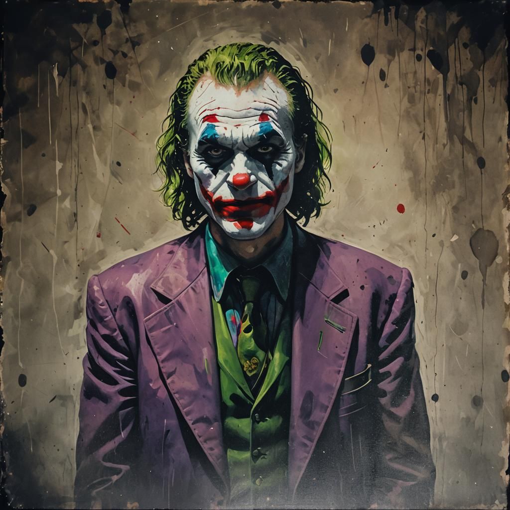 Dramatic Joker Portrait in Light and Shadow
