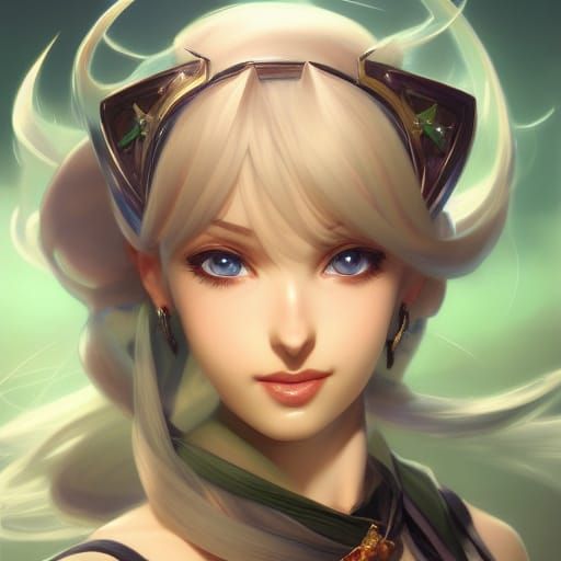 Portrait of Woman in Hijab, Digital Art