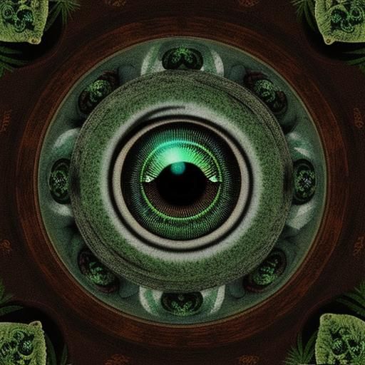 Glowing Plant with 12 Orb-like Features