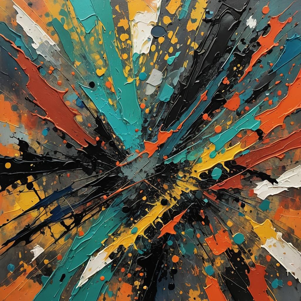 Abstract Art: Havoc in Complementary Colors