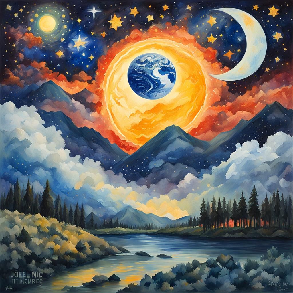 Earth Quakes, Heavens Tremble: Impressionist Gouache Masterp...