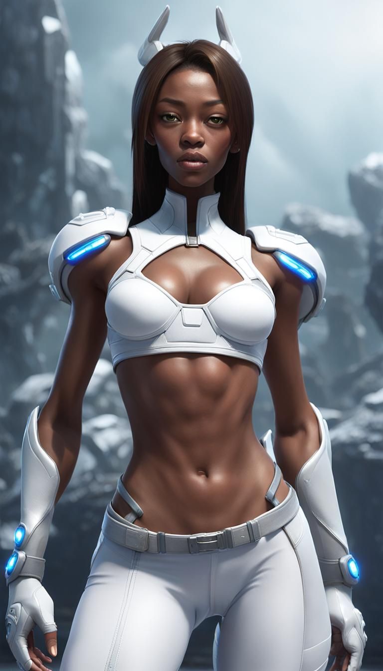 Athletic Woman in Fitness Gear: 3D Digital Art
