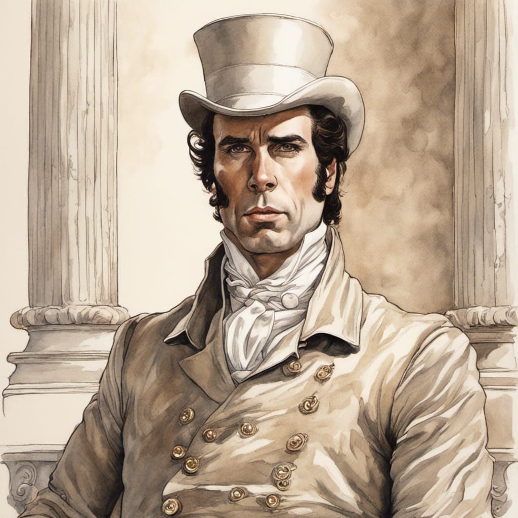 Regency Gentleman in Comic Book Style