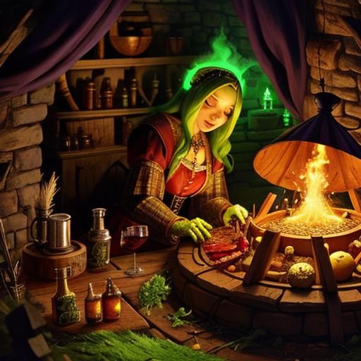 Medieval Herbalist Alchemy Lair
