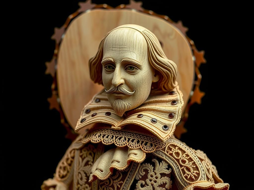 Shakespeare in Paisley Lace: Automata Style Wood Carving