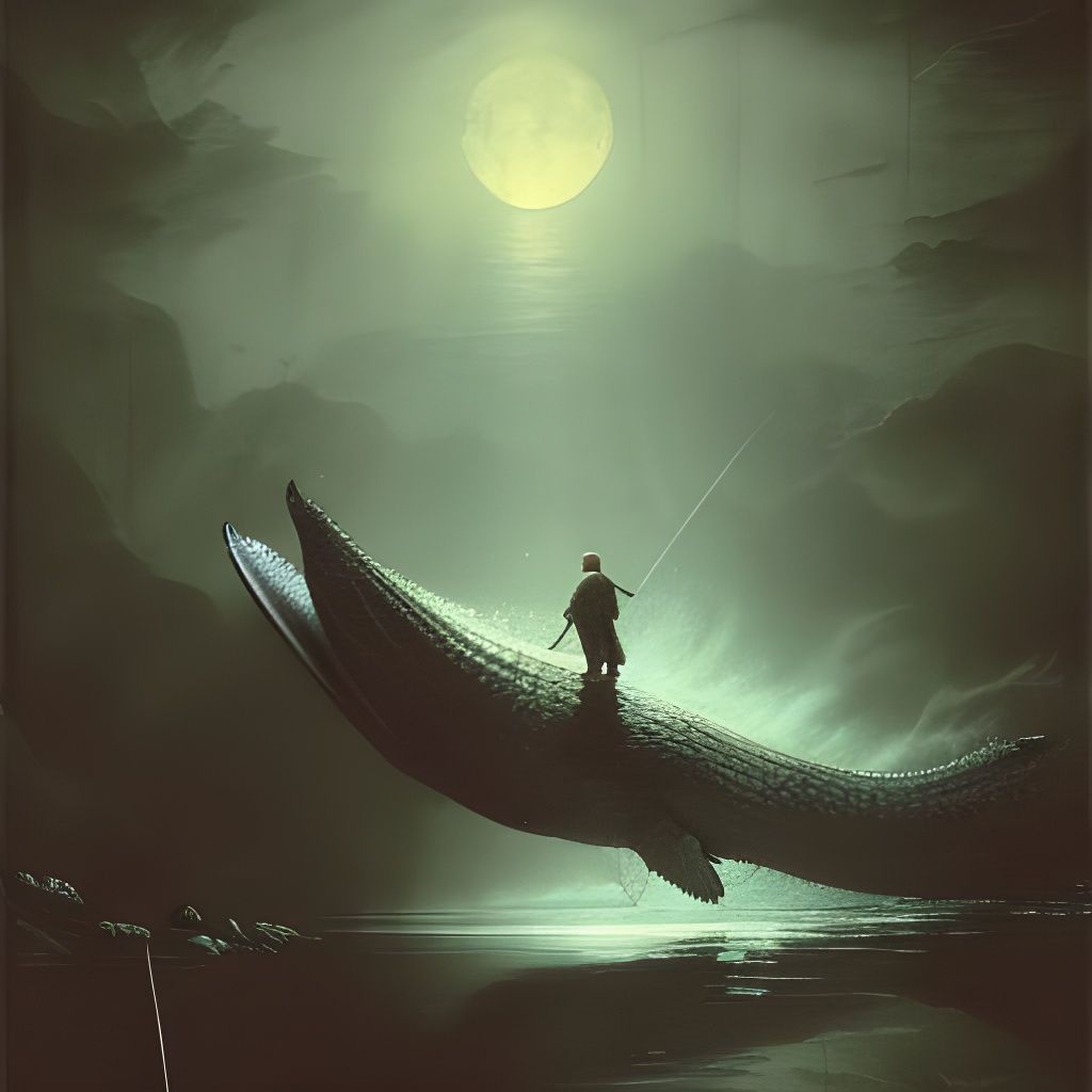 Epic Whale God and Miniature Fishermen