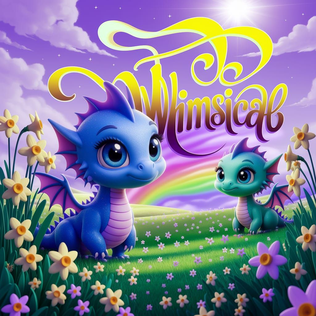 Whimsical Baby Dragon