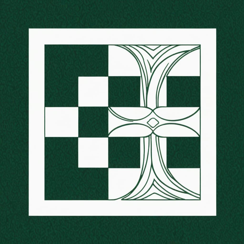 Symbytes Logo: Art Nouveau Flag in Green