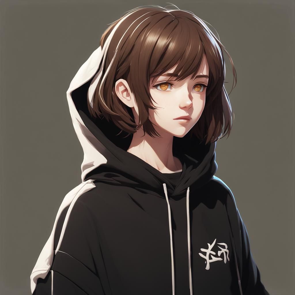 Anime Style Portrait of a Teenage Girl