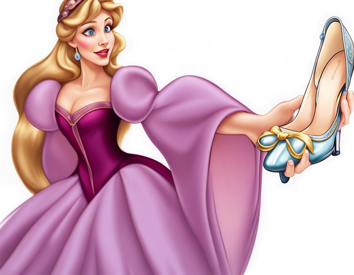 Anastasia Tries on Cinderella's Glass Slipper