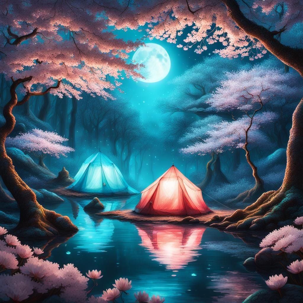 cherry blossom camp 🌸⛺️🌸⛺️