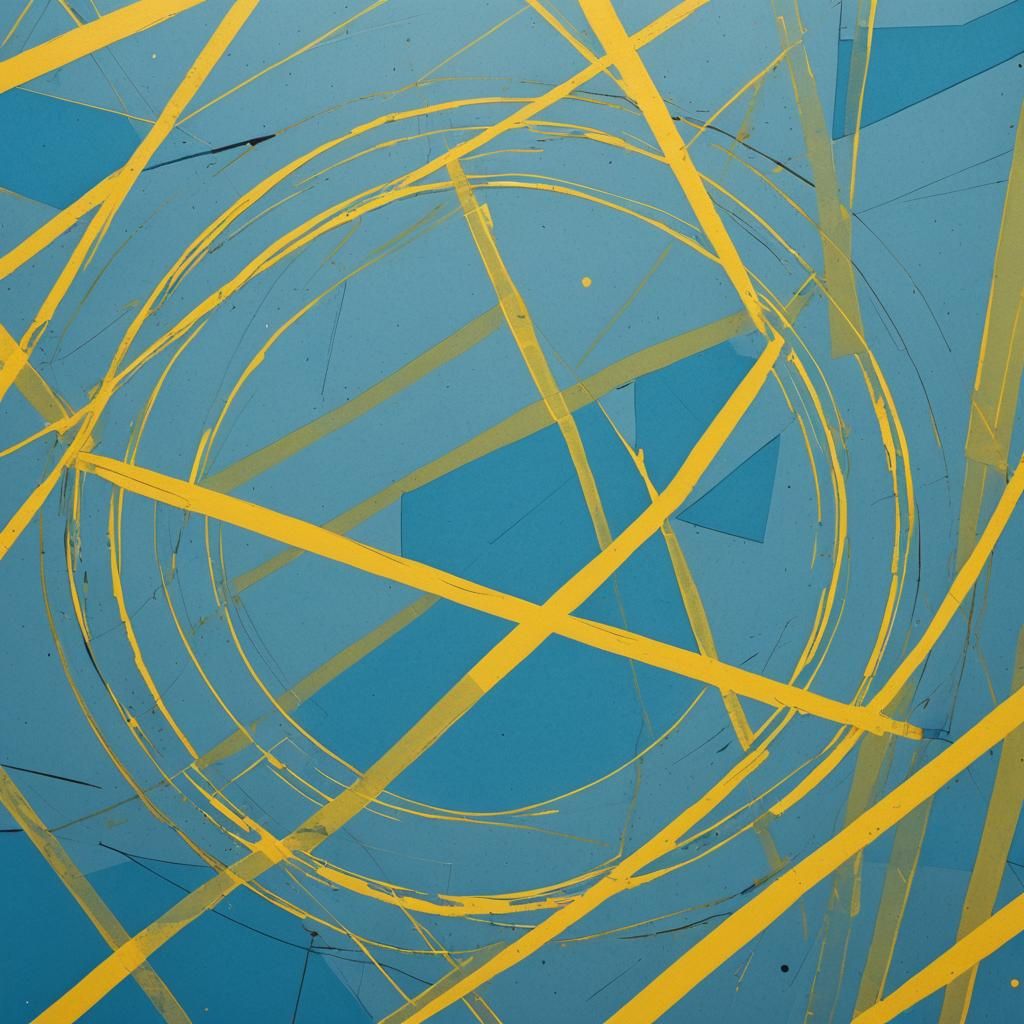 Abstract Geometric Design in Bold Triadic Colors