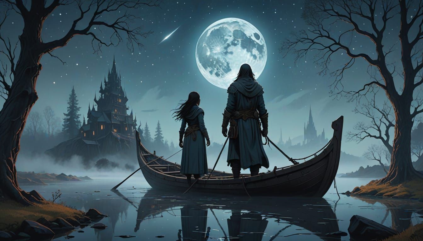 Stellar Couple in Ethereal Landscape