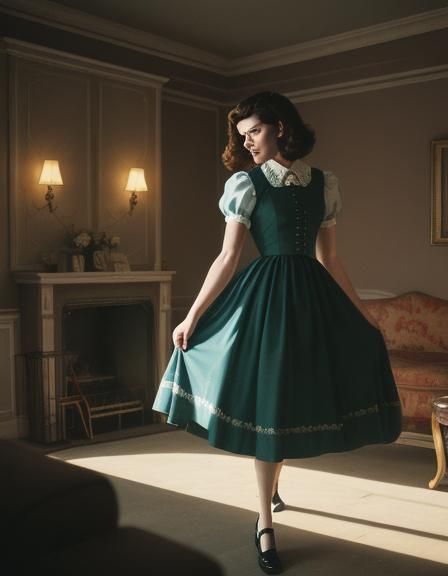 Cinematic Film Still of Crossdressing Boy and Girl