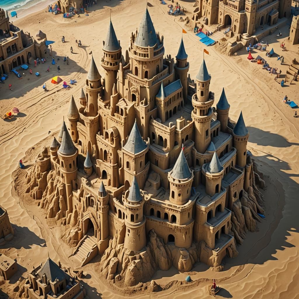 Tallest Sandcastle Concept Art in Splash Art Style