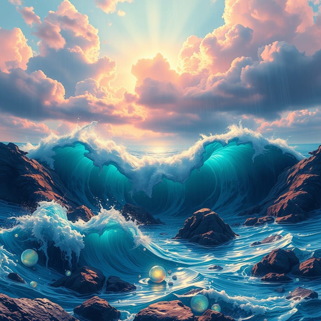 Dreamlike Water Scene Celebrating Life and Beauty