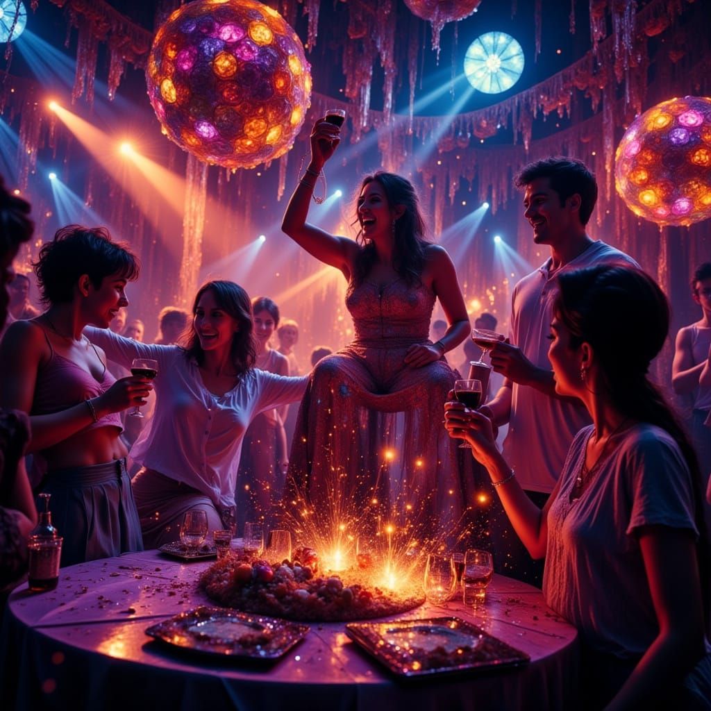 Vibrant Celebration Party With Joyful People