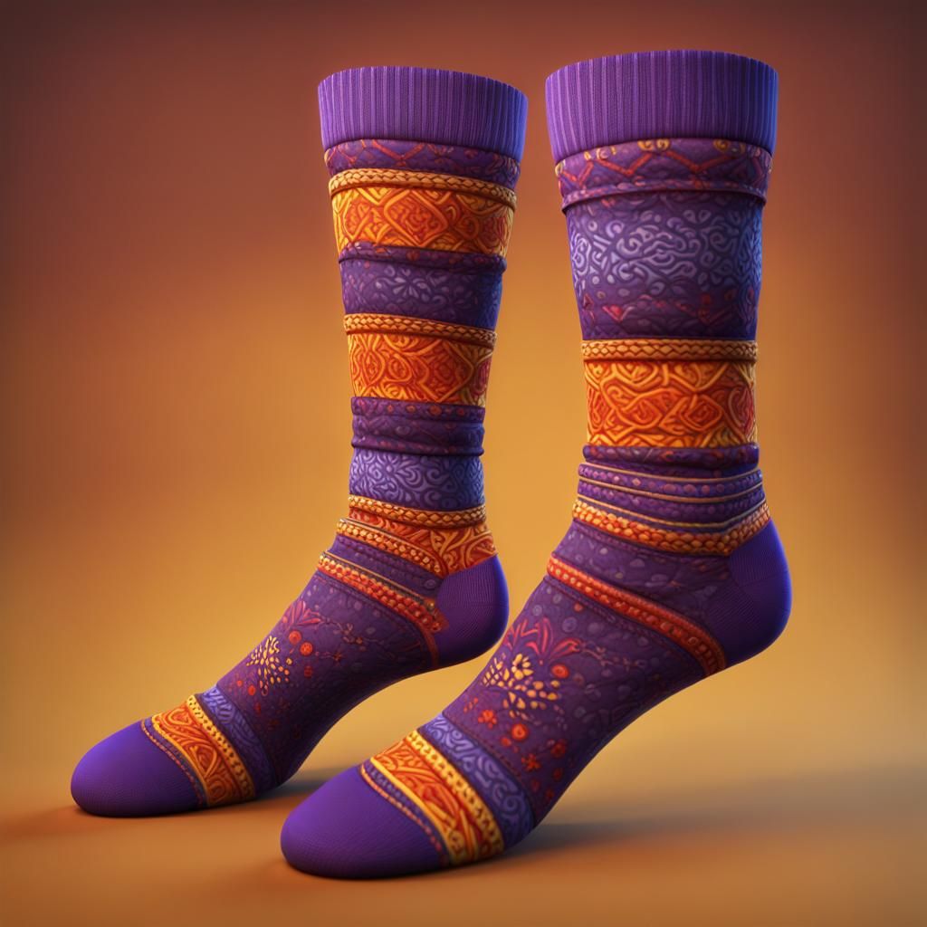Anti-Bullying Week Sock Designs in Matte Painting Style