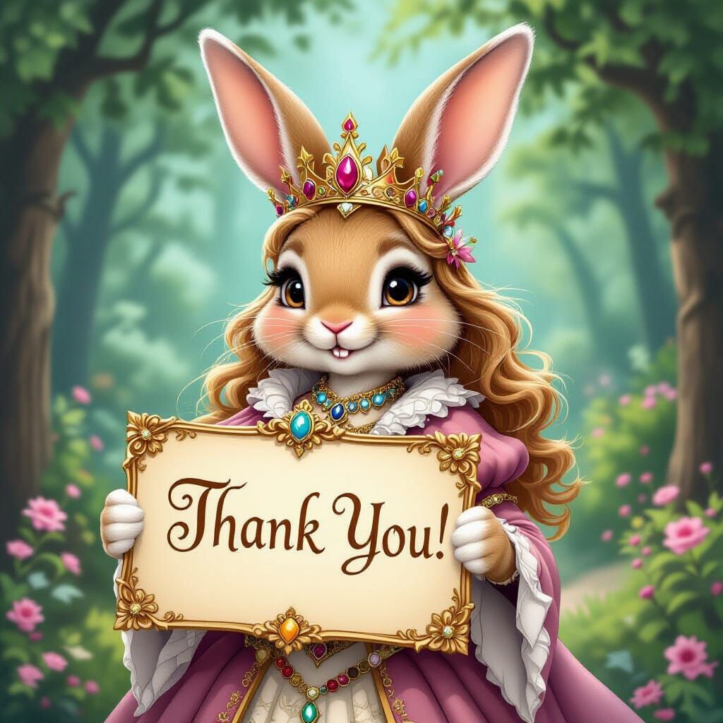 Medieval Bunny Princess Says Thank You