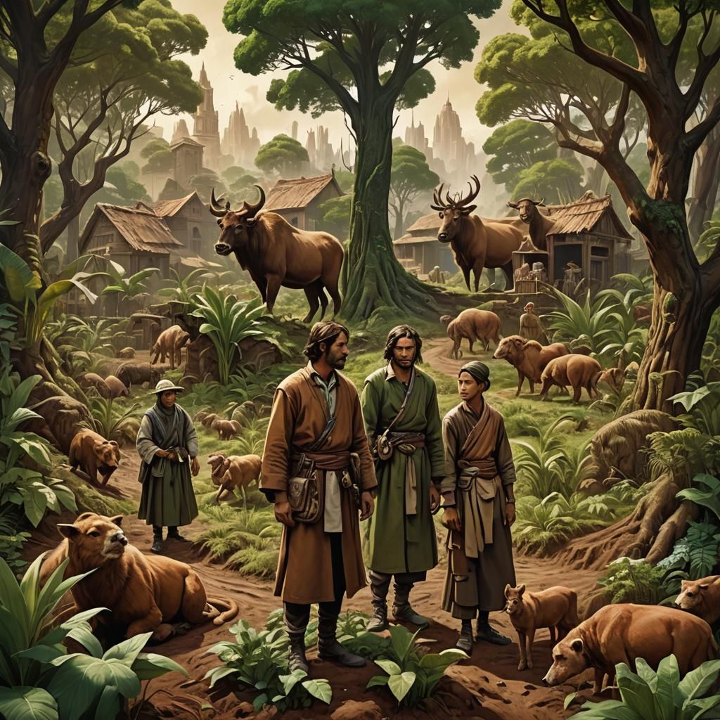 Tranquil Earth Kingdom Scene: Detailed Matte Painting