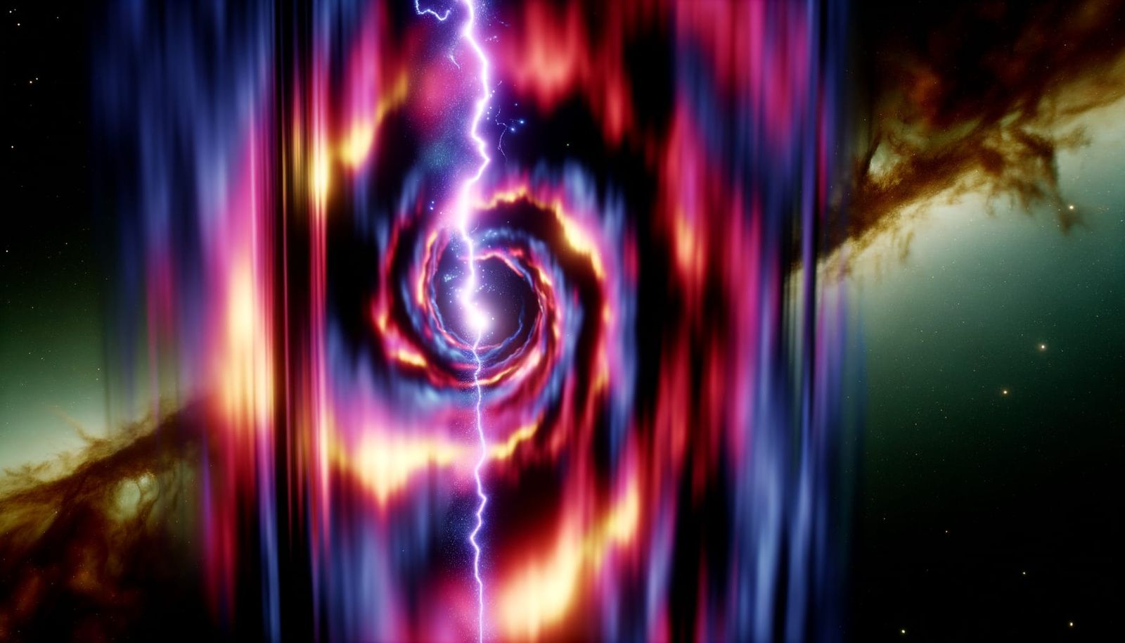 Cosmic Rift Unfolds: A Swirling Portal of Light