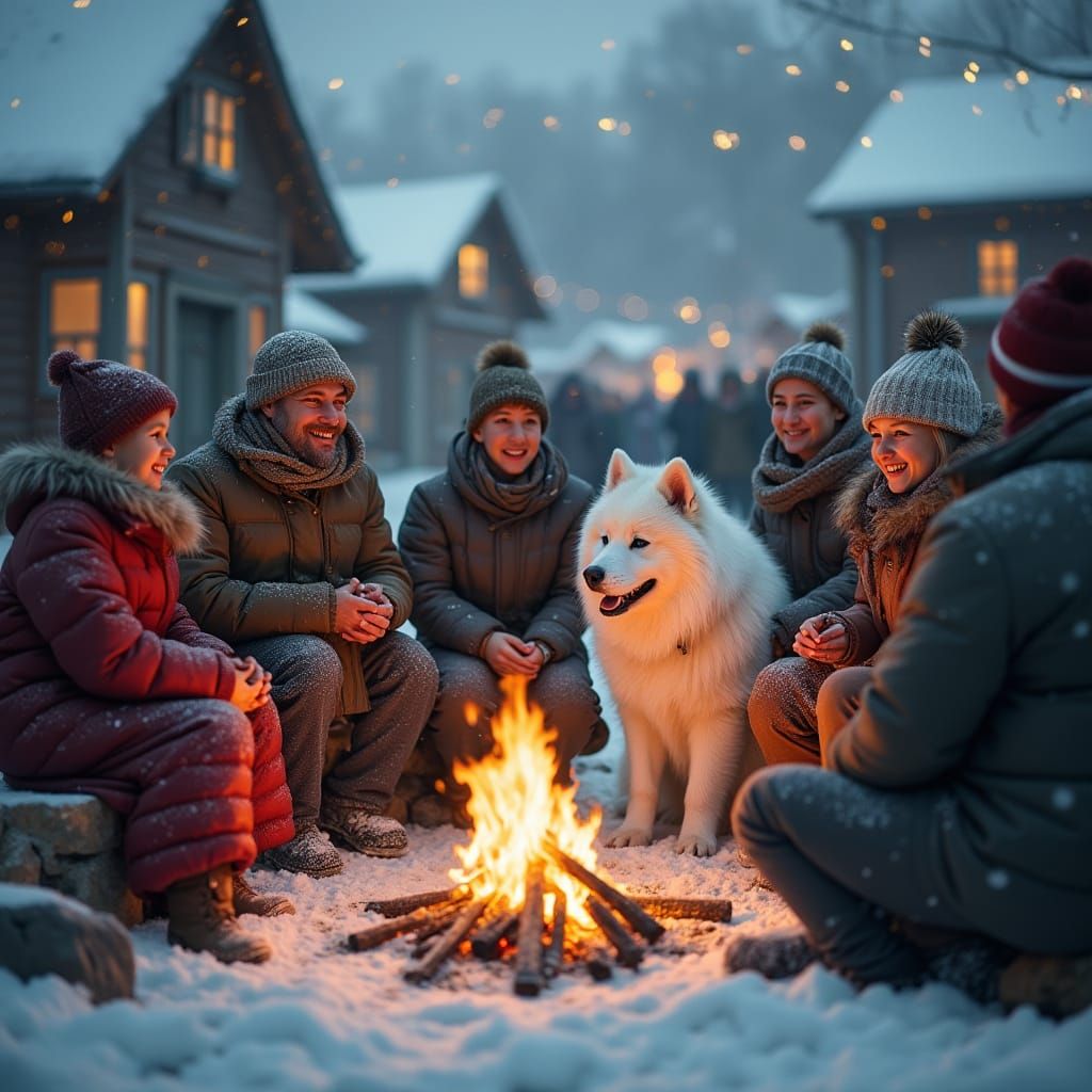 Sharing a happy moment