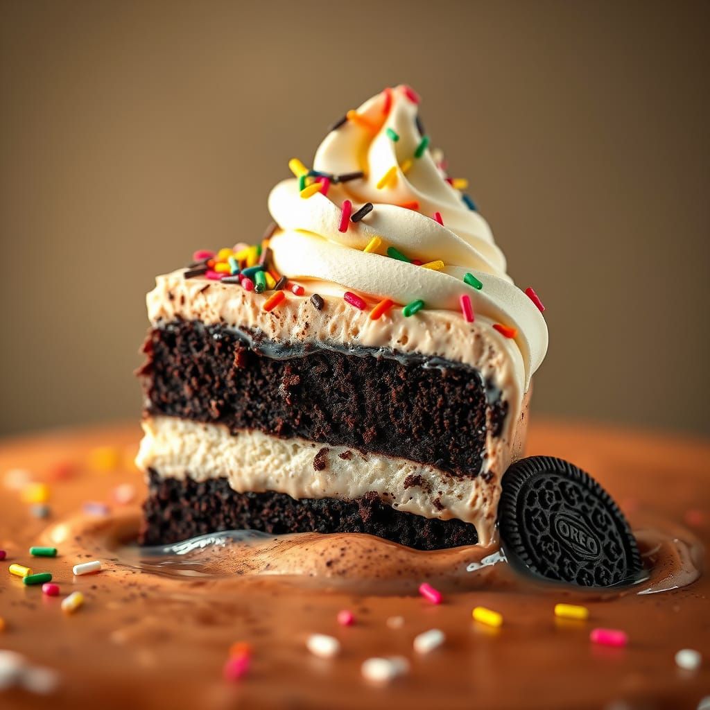 Decadent Chocolate Cake Masterpiece in Vibrant Colors