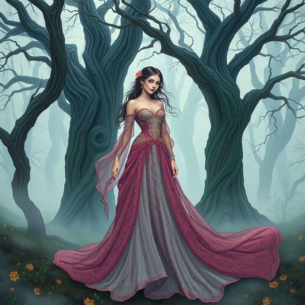 Ethereal Goddess in Industrial Paradise