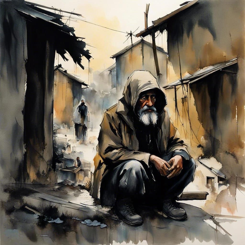 Abstract Blend of Colors and Forms