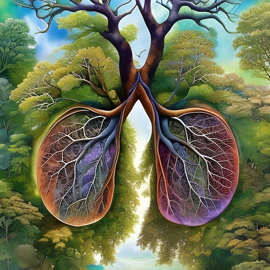 Lungs as a Tree: Anatomical Watercolor Painting