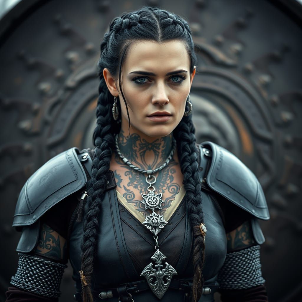 Viking Shieldmaiden in Drakkar Cinematic Film Still