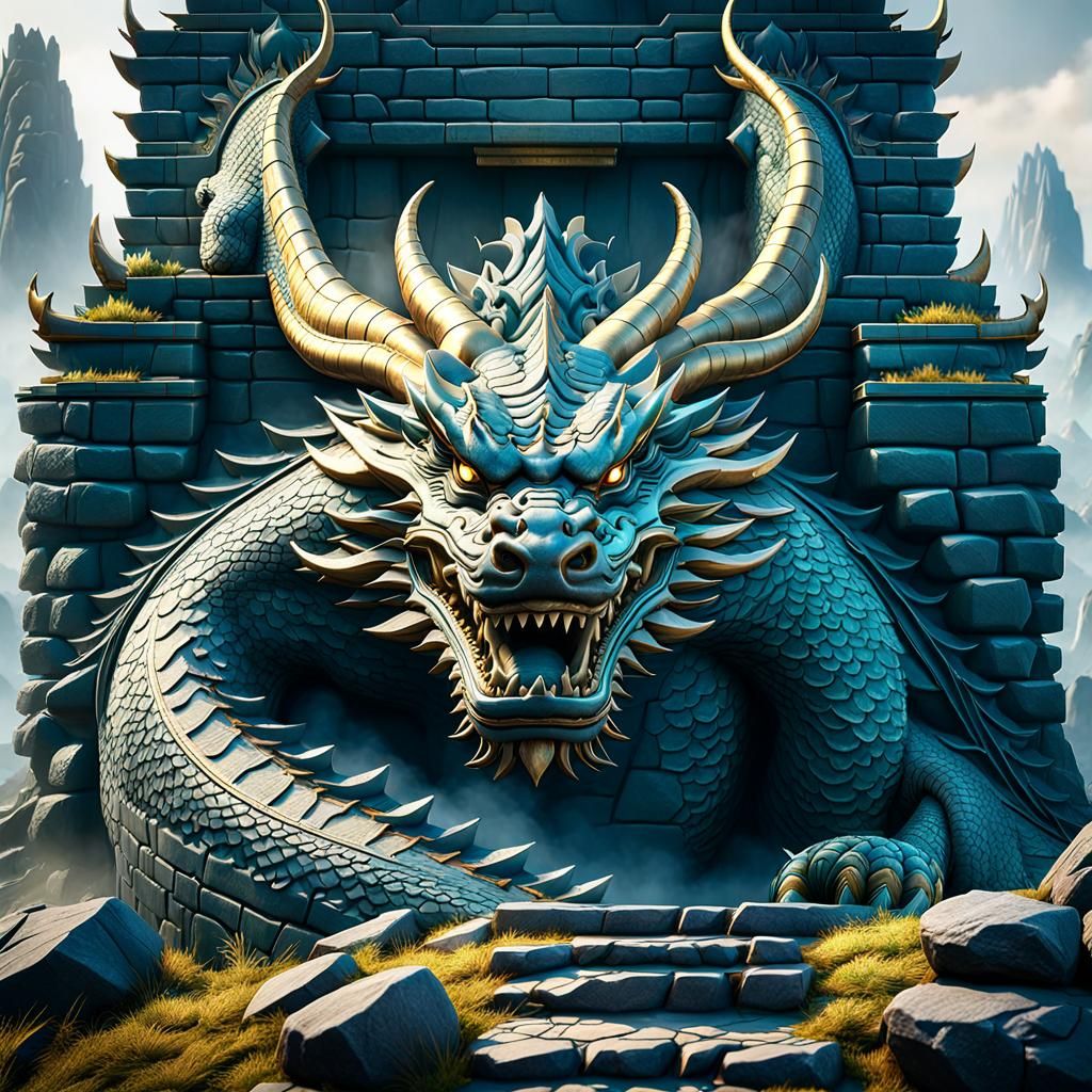 Sleeping Stone Dragon Great Wall: 3D Game Cinematic