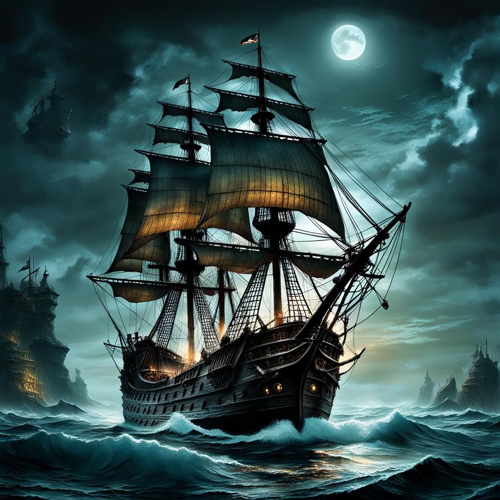 A majestic pirate ship