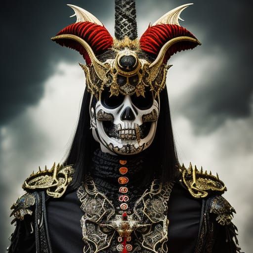 Psychotic Madman in Voodoo Costume, Digital Art