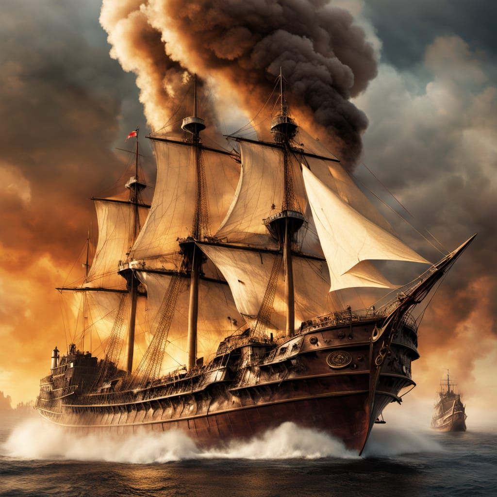 Steampunk Phantom Drakkar Battles World War II Ship