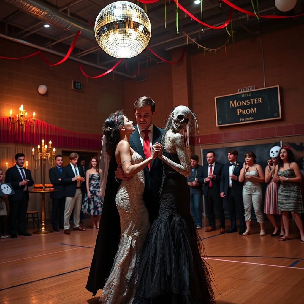 Monster Prom: Halloween Creatures at High School Dance