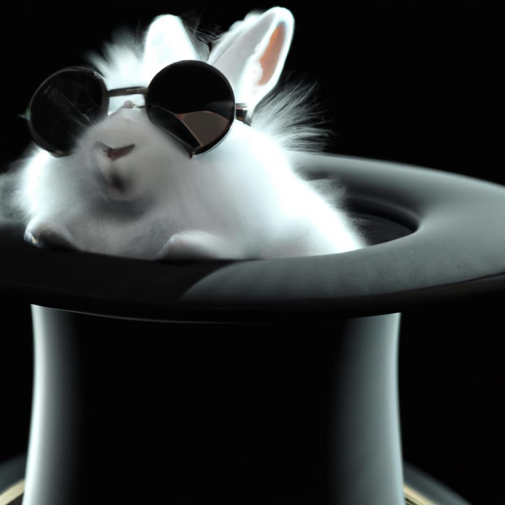 Rabbit in Top Hat: Photorealistic Digital Art