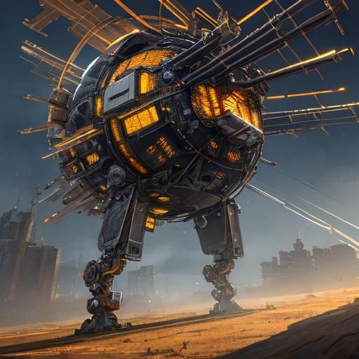 Futuristic Tanjiro Kamado with Intricate Mech Details