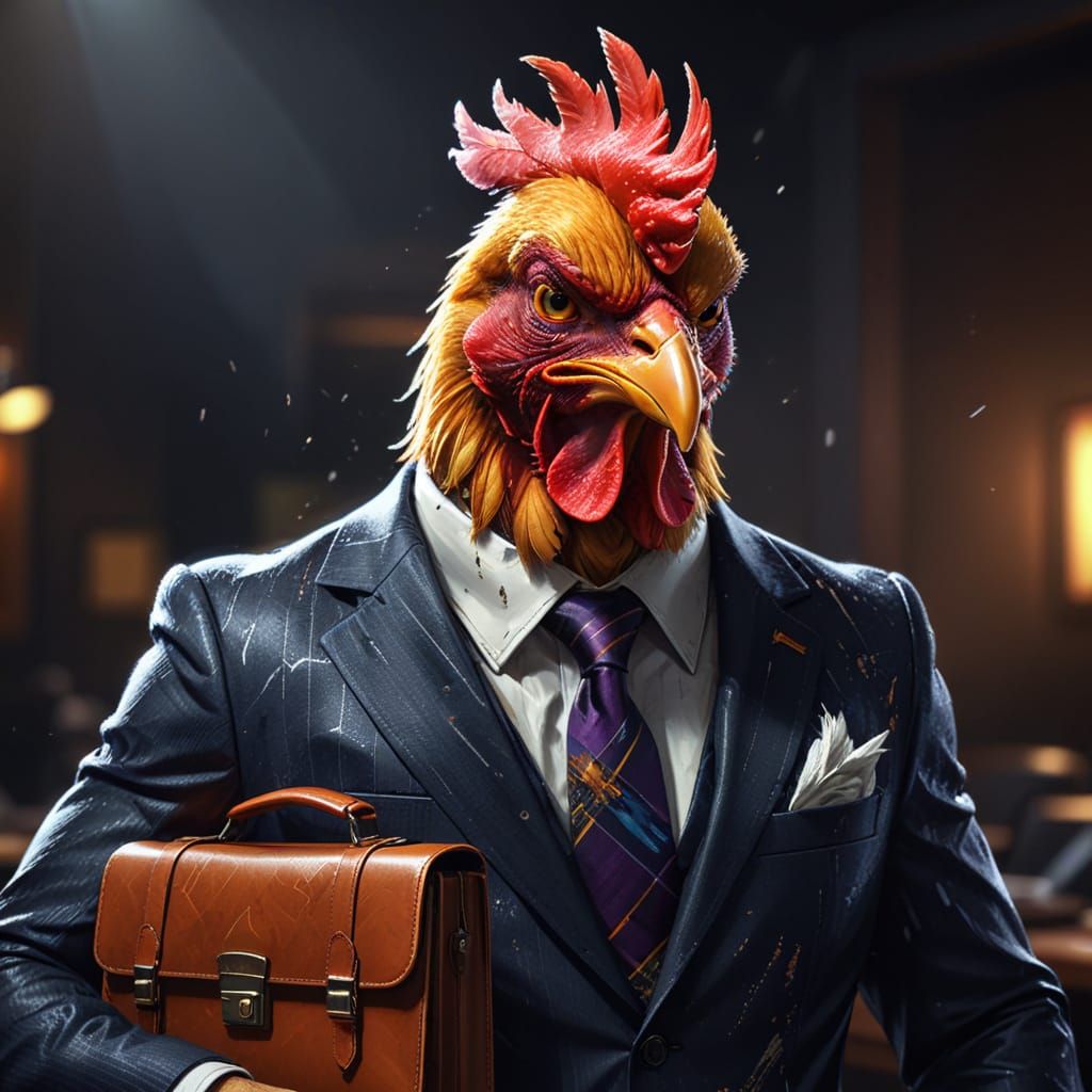 Angry Business Chicken Concept Art