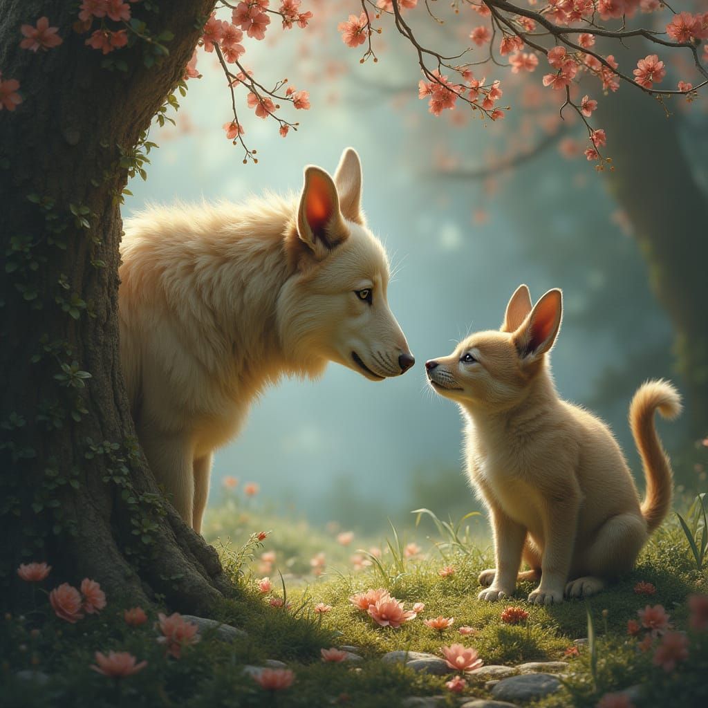 Ethereal Fantasy Landscape in Whimsical Style