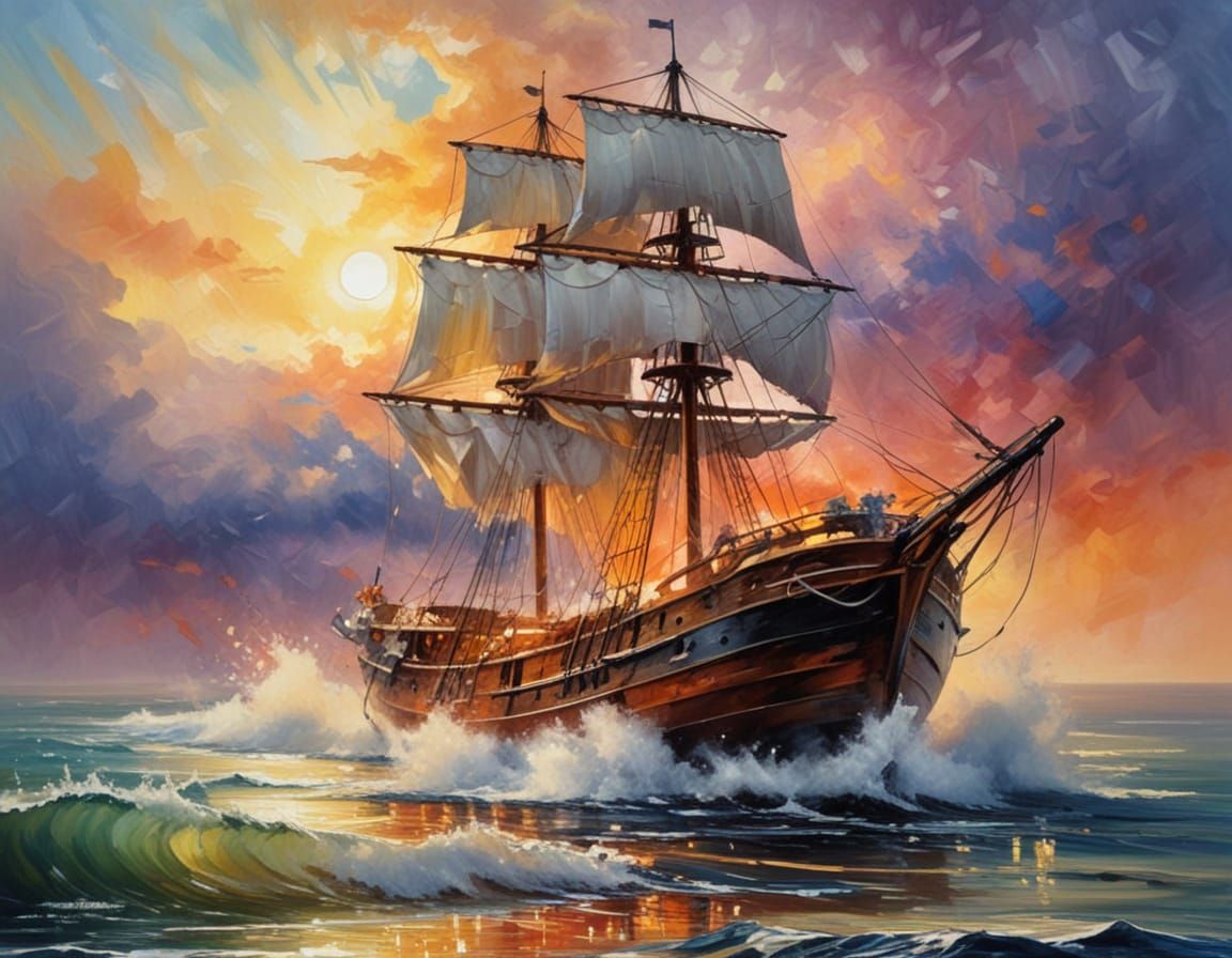 Vibrant Colors Dance in Abstract Expressionist Masterpiece