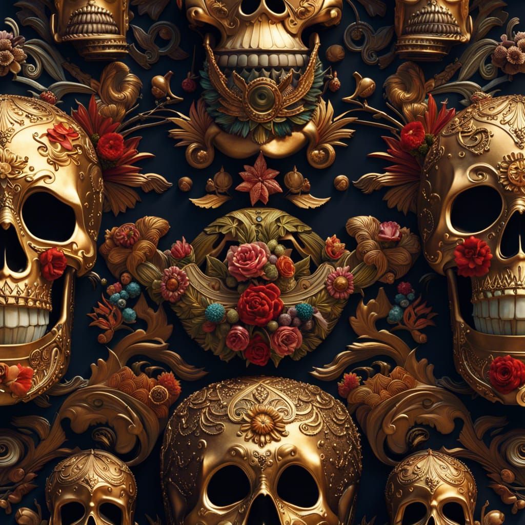 Día de los Muertos in Gold