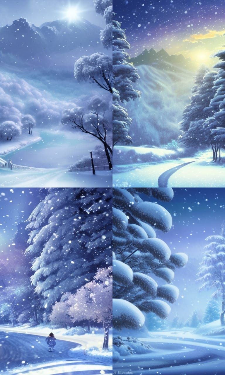 Anime Key Visual: Winter Wonderland Snowstorm